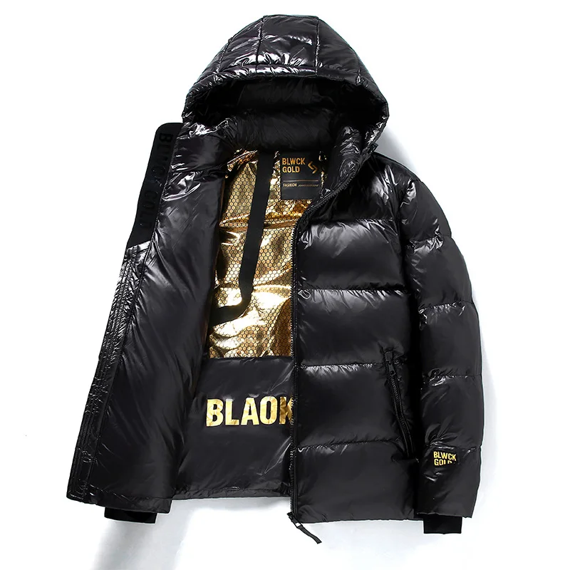 Herren Winter-Daunen Jacke mit Kapuze | Schwarz - Image 2