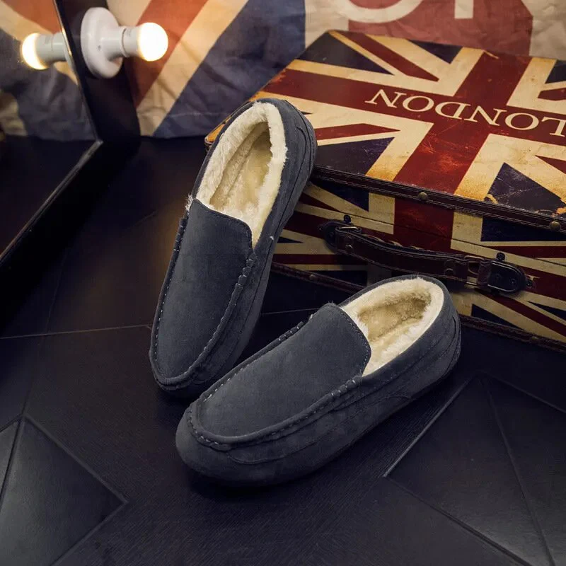 Herren Winter Leder Loafer Schuhe - Image 3