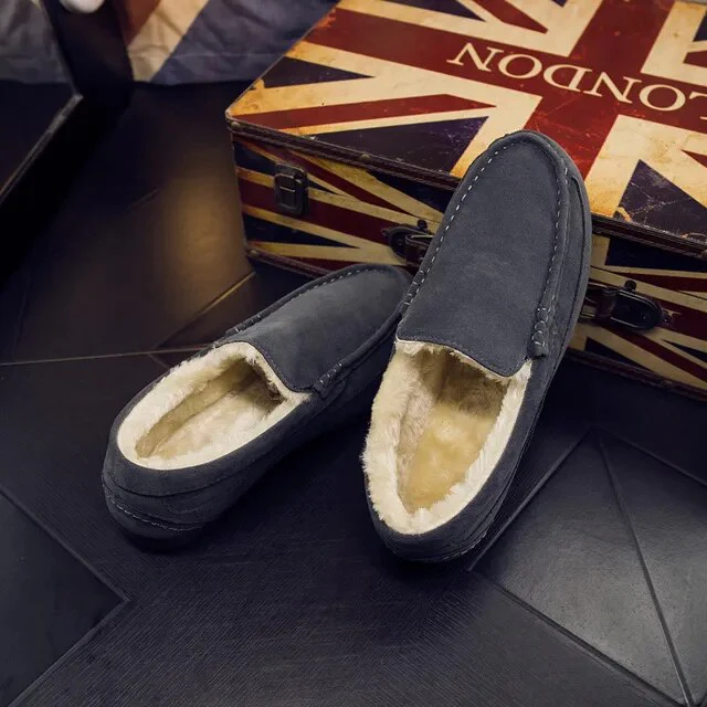 Herren Winter Leder Loafer Schuhe - Image 7