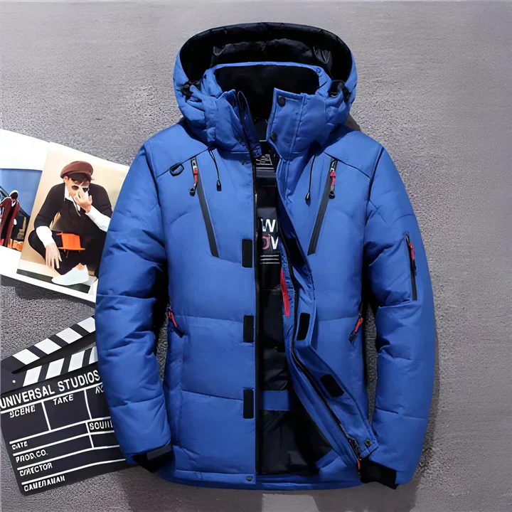 Herren Winterjacke | Steppjacke Mit Kapuze Und Taschen - Image 3