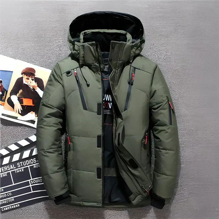 Herren Winterjacke | Steppjacke Mit Kapuze Und Taschen - Image 4