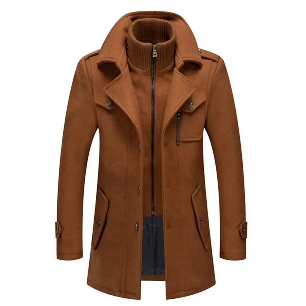 Herren Wintermantel | Langer Slim Fit Mantel - Image 2