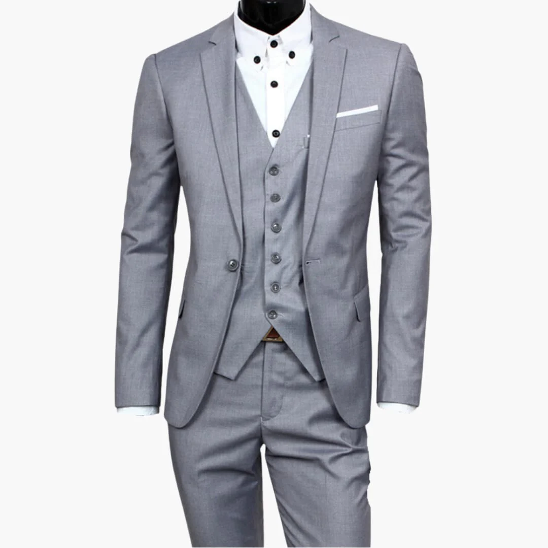 Herrenanzug dreiteilig slim fit für alle Jahreszeiten