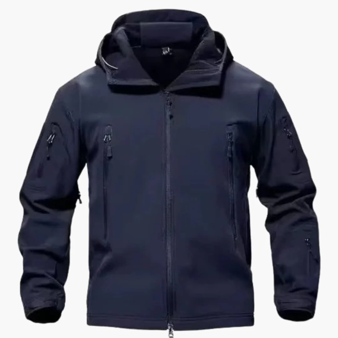 Herrenjacke mit Reißverschlusstaschen und Kapuze - Image 2