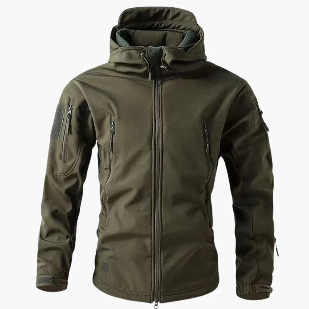 Herrenjacke mit Reißverschlusstaschen und Kapuze - Image 4