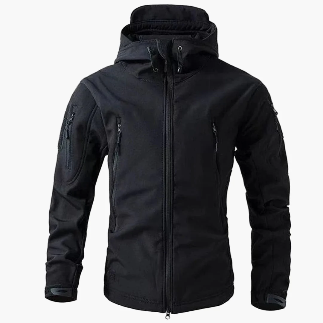 Herrenjacke mit Reißverschlusstaschen und Kapuze - Image 5
