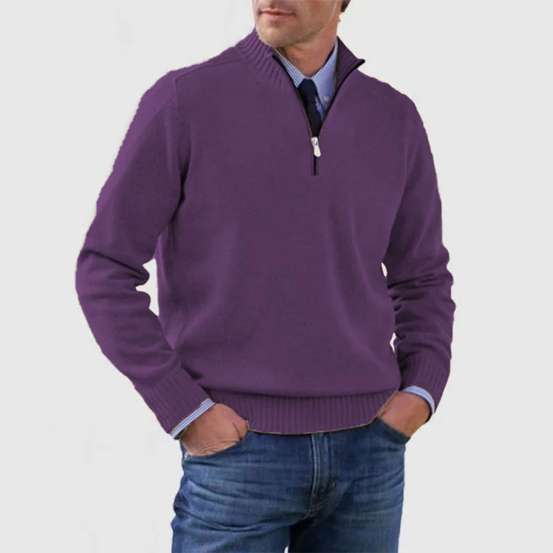 Herrenpullover mit halbem Reißverschluss - Image 13