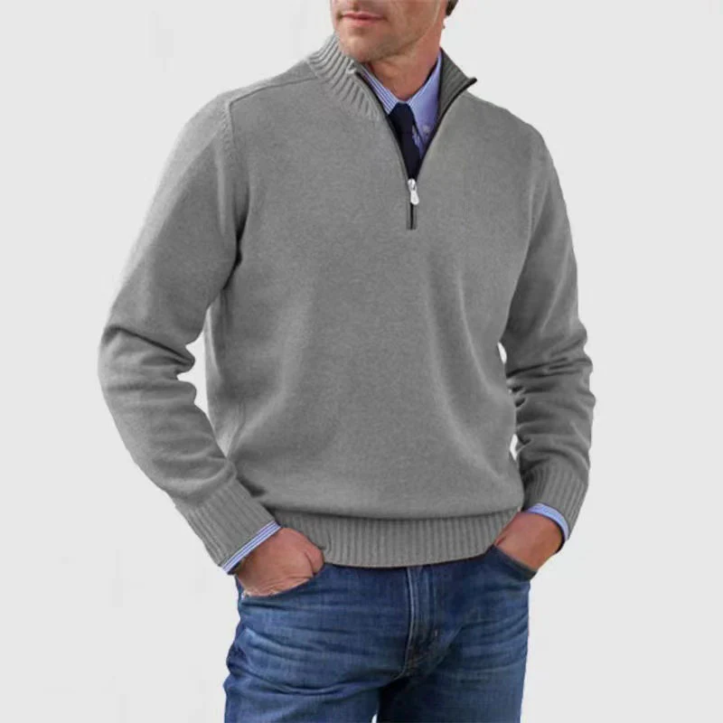 Herrenpullover mit halbem Reißverschluss - Image 2