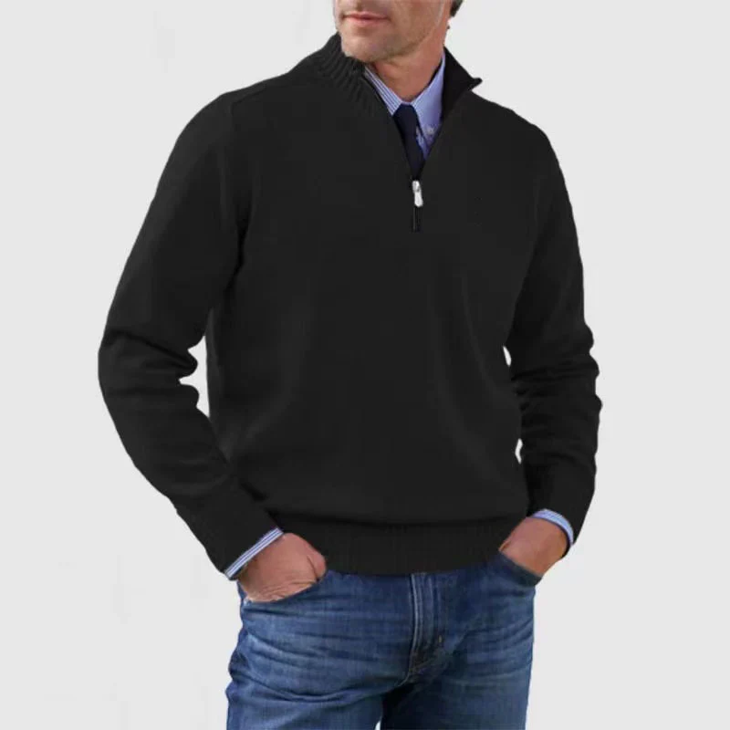 Herrenpullover mit halbem Reißverschluss - Image 3