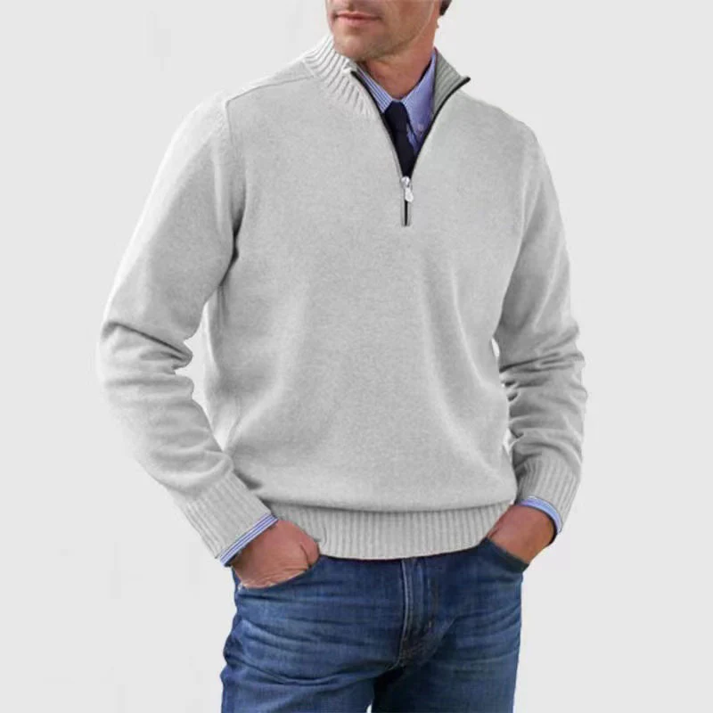 Herrenpullover mit halbem Reißverschluss - Image 4
