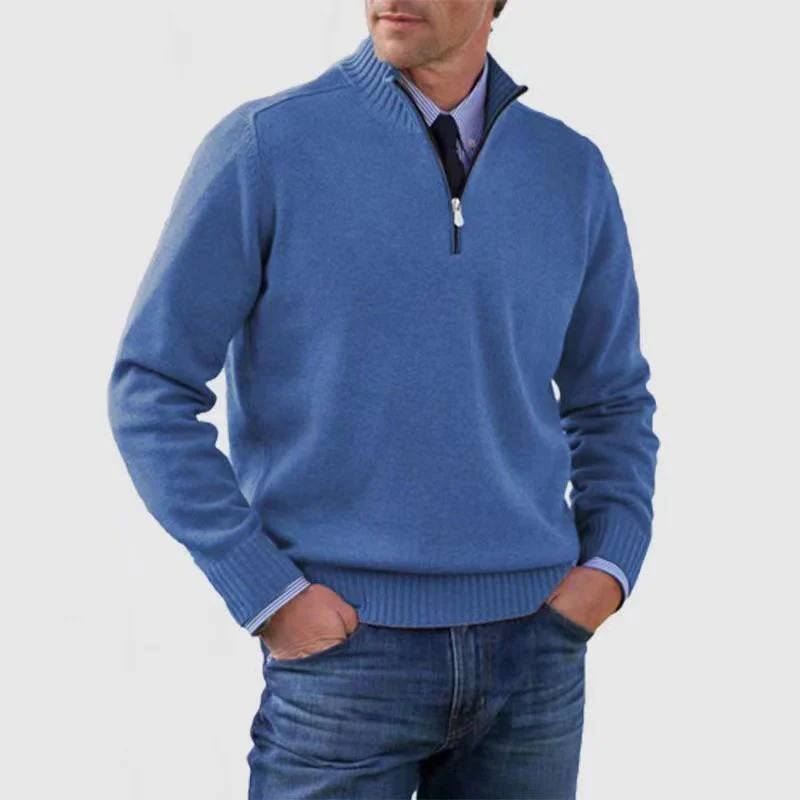 Herrenpullover mit halbem Reißverschluss - Image 6