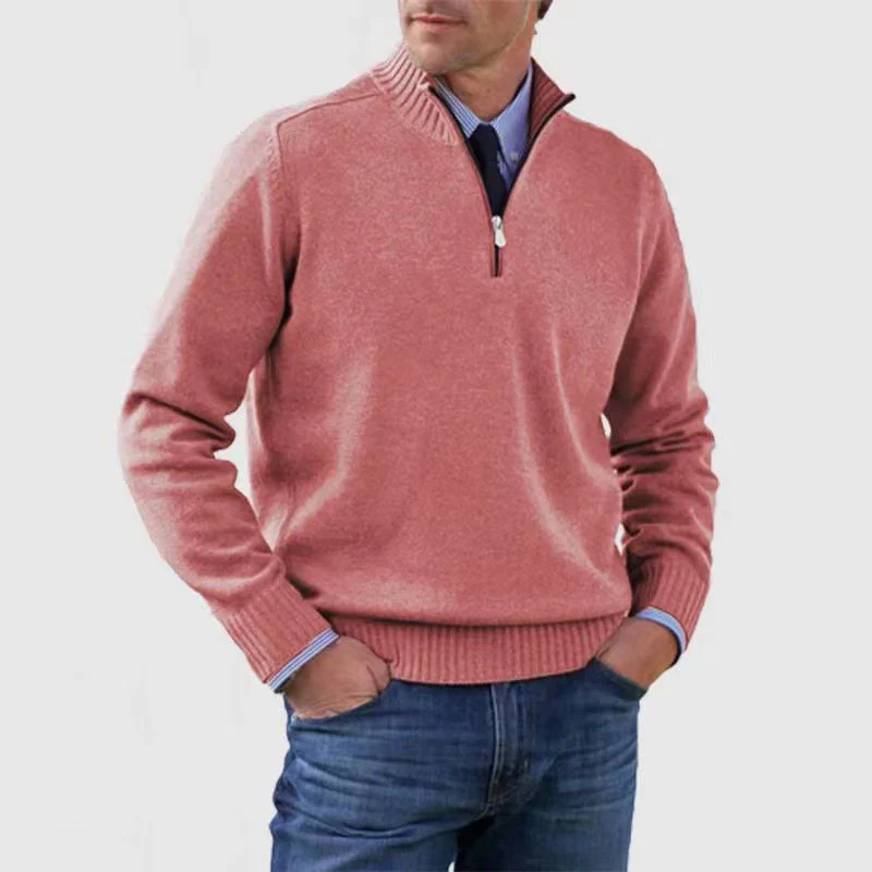 Herrenpullover mit halbem Reißverschluss - Image 8
