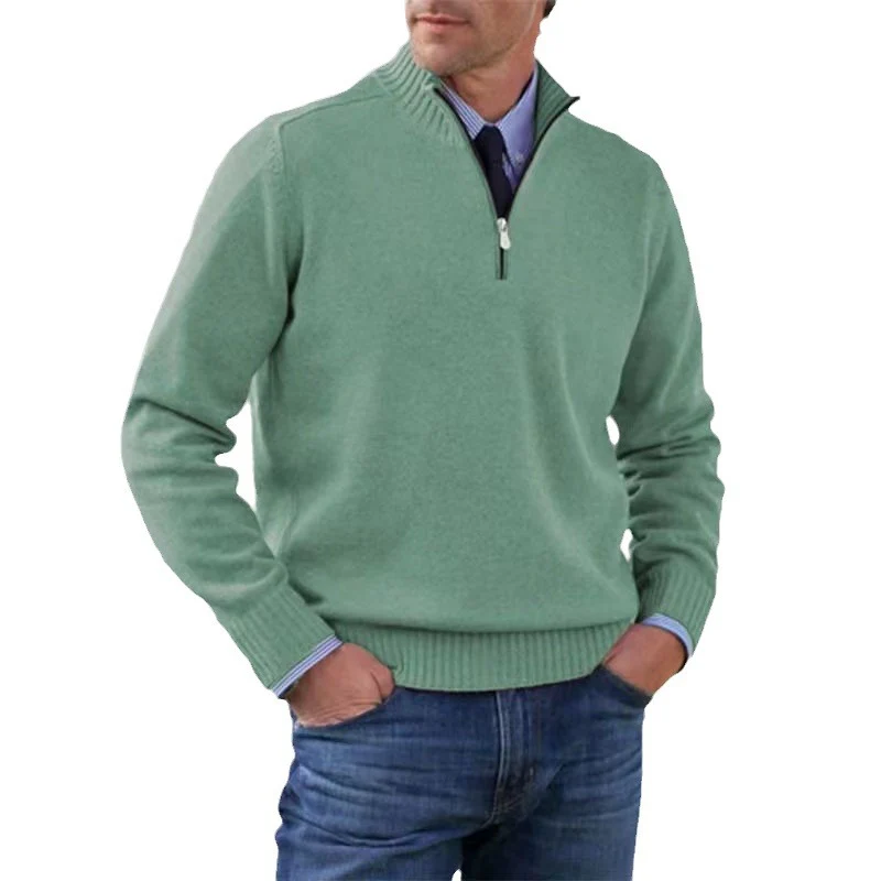 Herrenpullover mit halbem Reißverschluss - Image 9