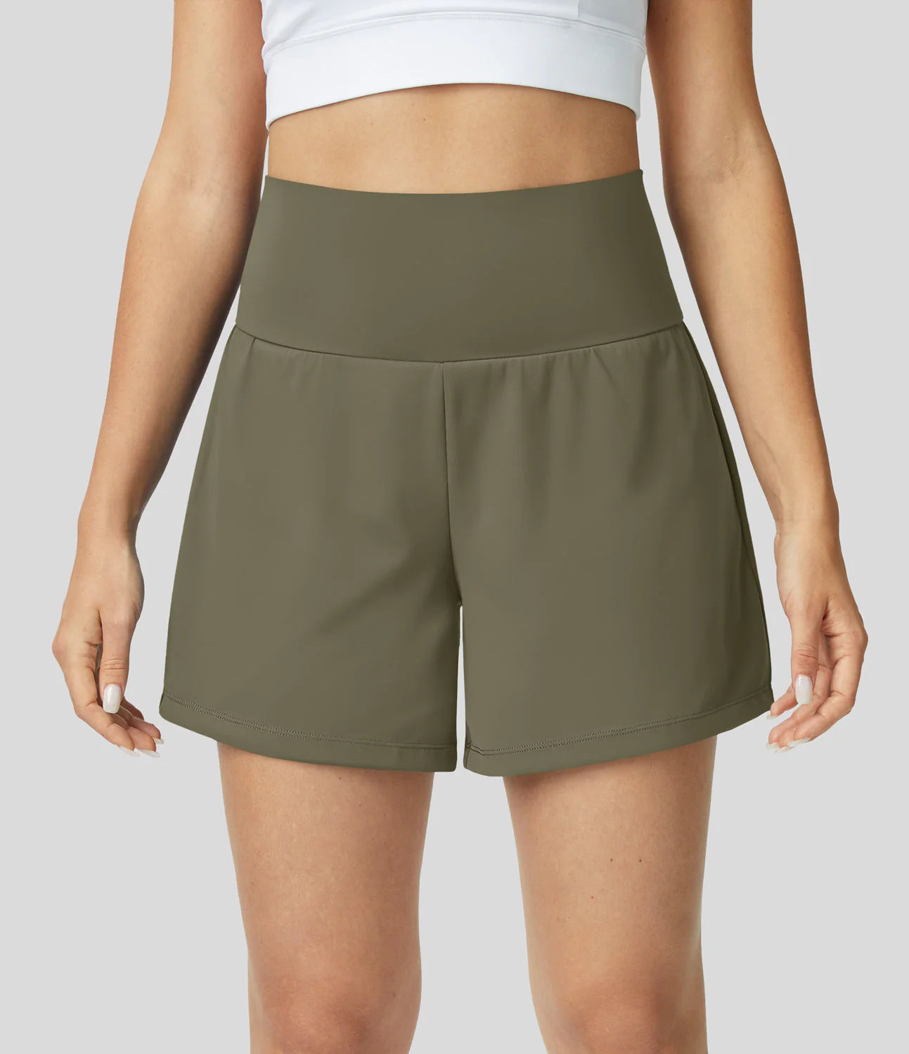 Hilara | 1-in-1 Yoga-Shorts mit hoher Taille, Gesäßtasche und Seitentasche - Image 16