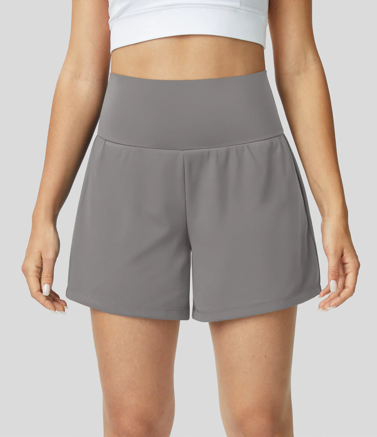 Hilara | 1-in-1 Yoga-Shorts mit hoher Taille, Gesäßtasche und Seitentasche - Image 18