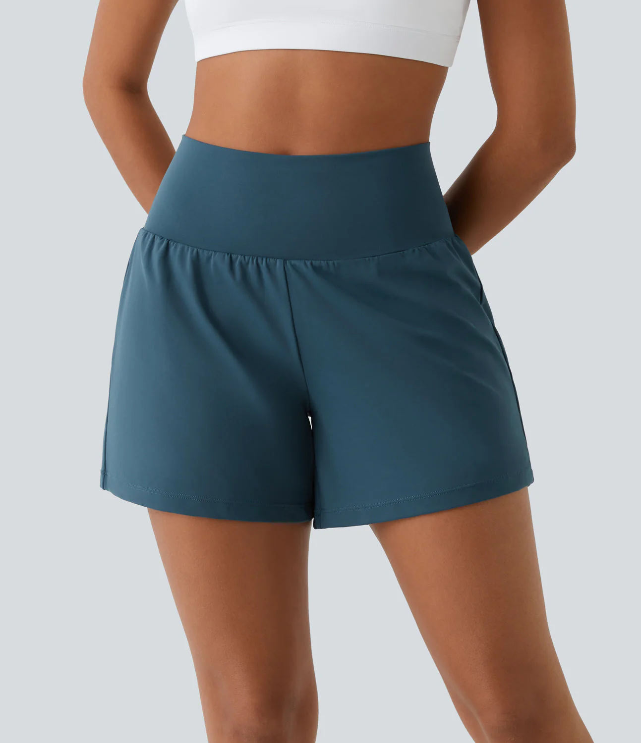 Hilara | 1-in-1 Yoga-Shorts mit hoher Taille, Gesäßtasche und Seitentasche - Image 3