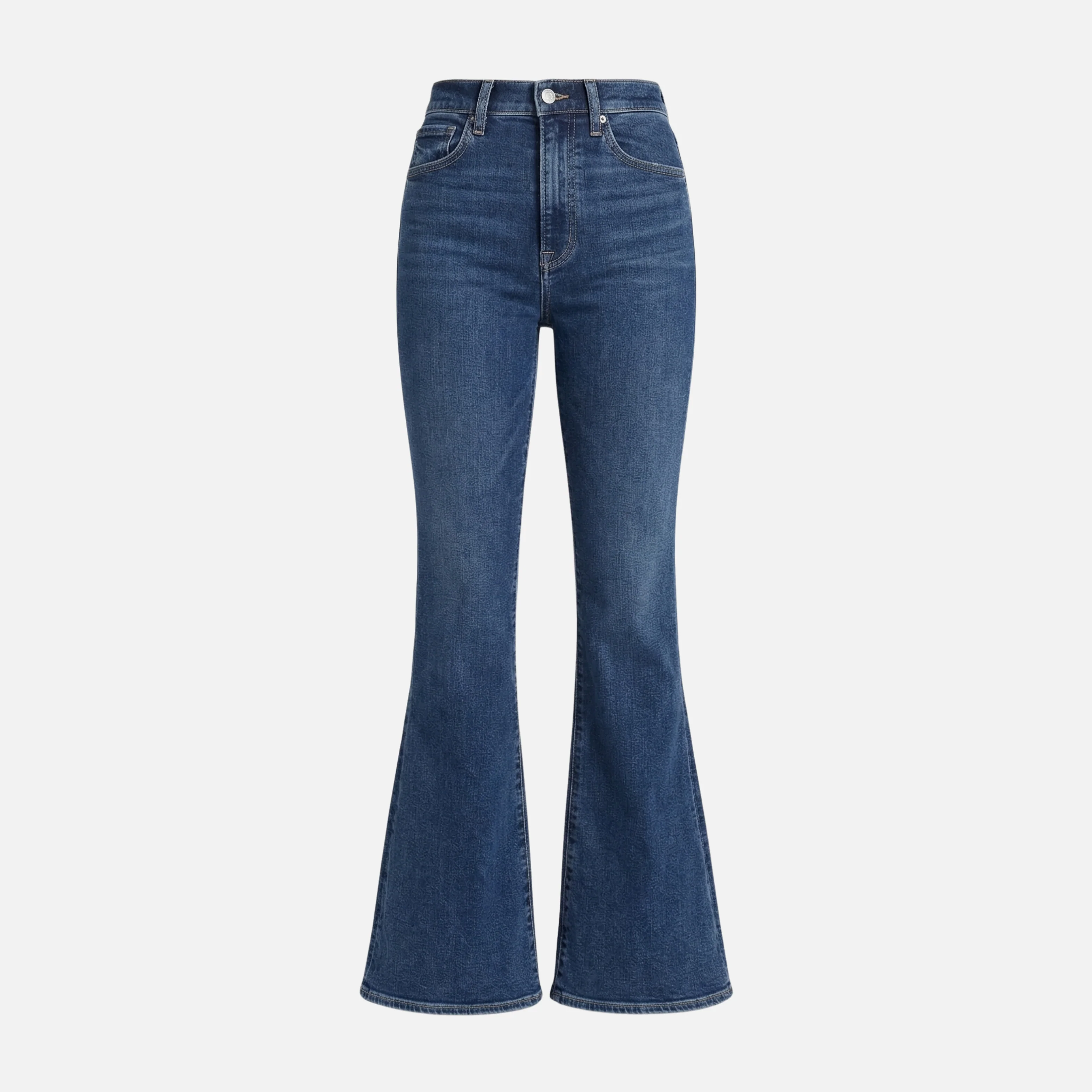 Jutta | Damen Hoch Geschnittene Schlagjeans Ausgestellte Passform – Flared Jeans High - Image 7