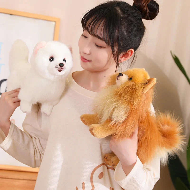 Hochwertiger Plüsch-Pomeranian – Weiche, realistische Hunde-Plüschtiere für Kinder, 30 cm groß - Image 3