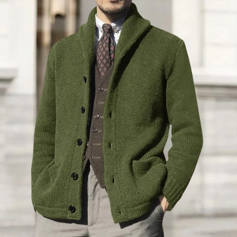 HOLGER - STRICKJACKE AUS DICKEM STRICK MIT KNÖPFEN - Image 3