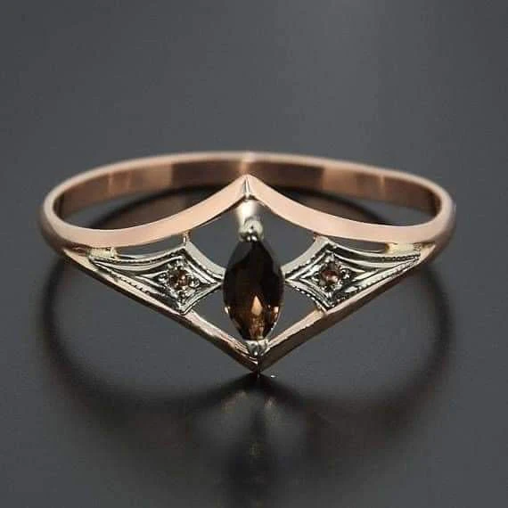Hollow Ring in Vintage-Roségold