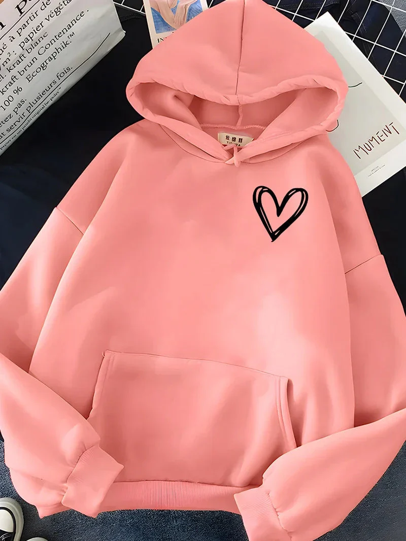 Hoodie mit Herz-Print – Weiche Baumwollmischung – Stylisch & Bequem - Image 7