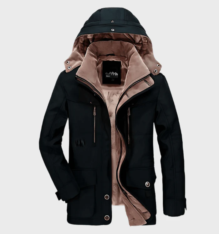 Hugo – dicke winterjacke mit kapuze für herren mit jacke mit tiefen taschen - Image 3