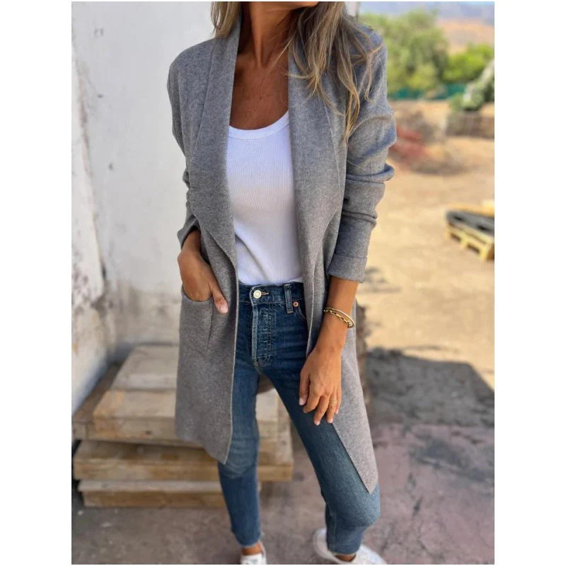 IMKE - LANGER CARDIGAN MIT OFFENEM SCHNITT - Image 3