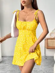 Imogen -  Elegantes Stretch-Cami-Kleid mit Blumenmuster und Taille - Image 3