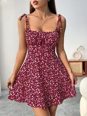 Imogen -  Elegantes Stretch-Cami-Kleid mit Blumenmuster und Taille - Image 7