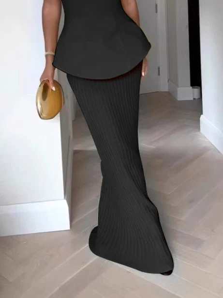 Ina | Trägerloses Plissiertes Schößchenkleid - Image 3