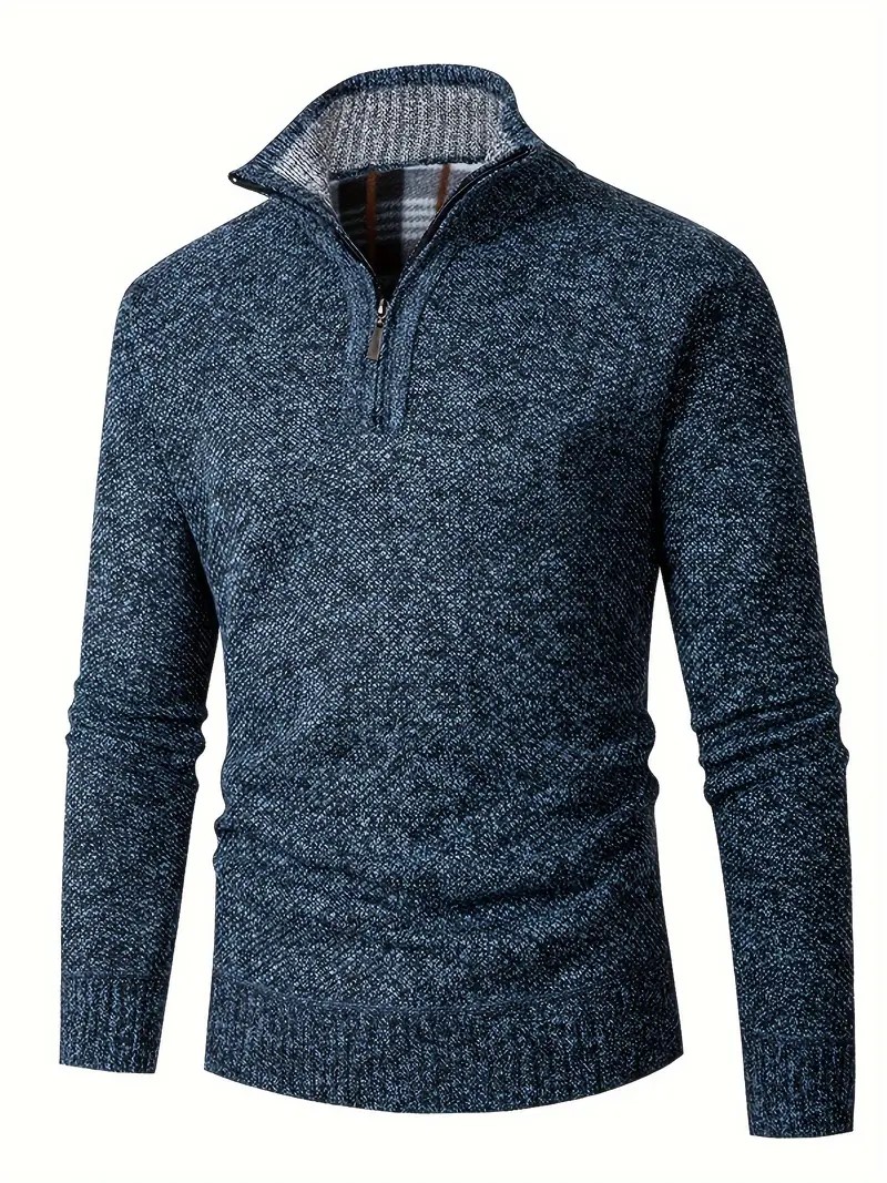 Ingram – Lässiger Pullover Mit Hohem Kragen Und Viertelreißverschluss - Image 4