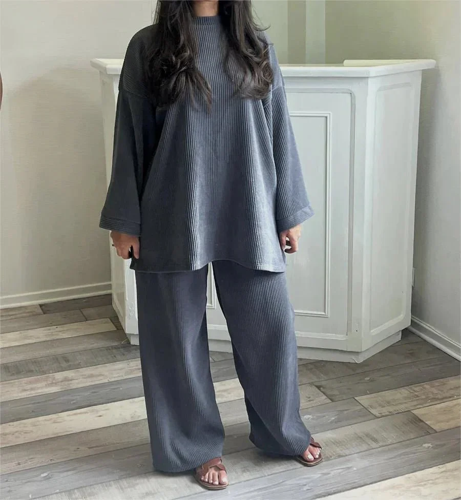 Ingrid Geripptes Loungewear-Set - Image 3