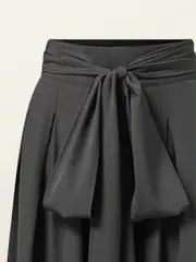 Iris - Schicke einfarbige Hose mit weitem Bein und Gürtel - Image 3