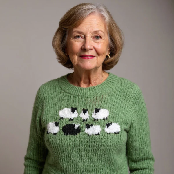 Isabellaa - Handge Fertigt Woll Pullover - Image 3