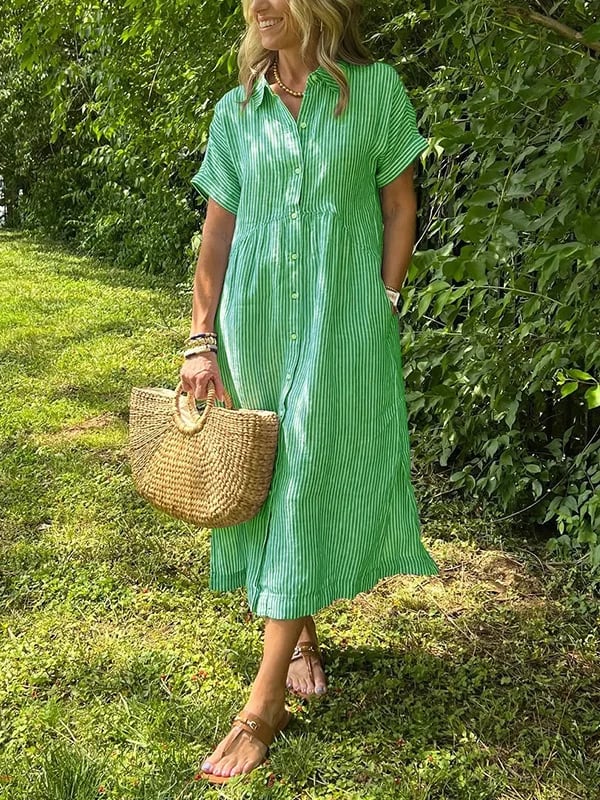 Isabelle | Gestreiftes Maxi-Kleid in Eleganz - Image 4
