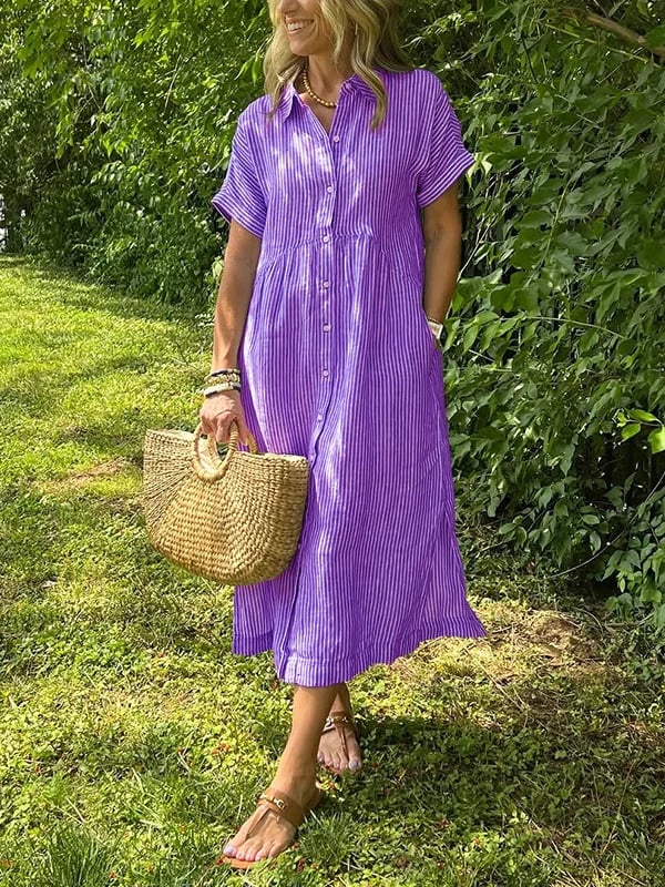Isabelle | Gestreiftes Maxi-Kleid in Eleganz - Image 5