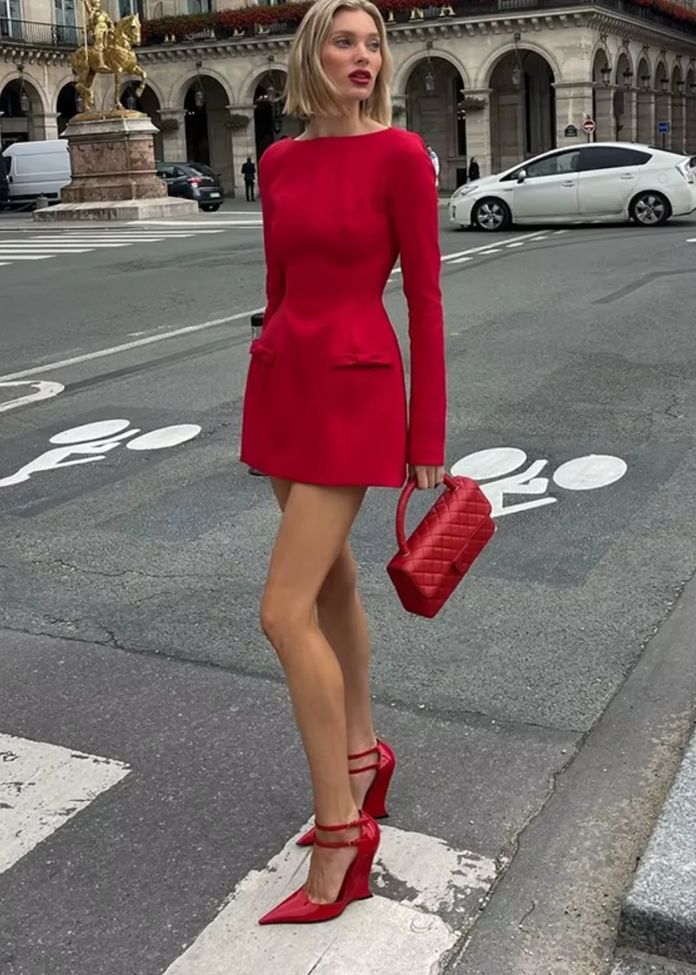 Isadora | Schleife Spleiß Minikleid - Image 6