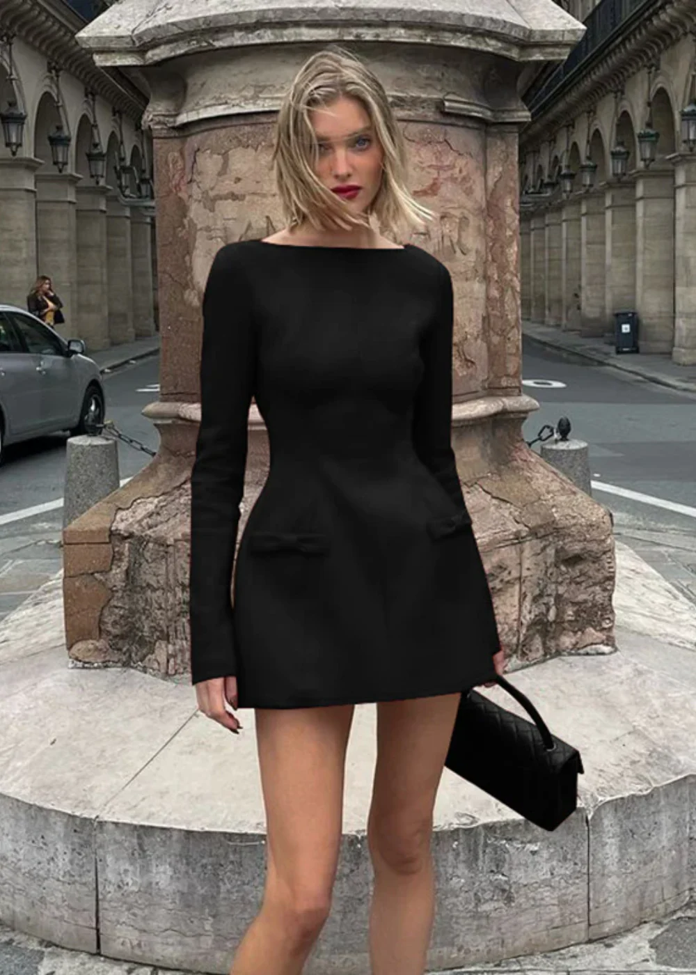 Isadora | Schleife Spleiß Minikleid - Image 9