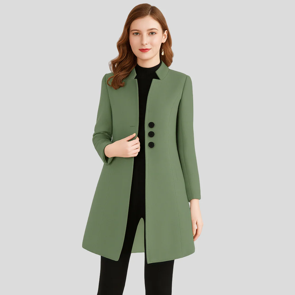 Isla | Eleganter Mantel mit Knopfleiste - Image 11