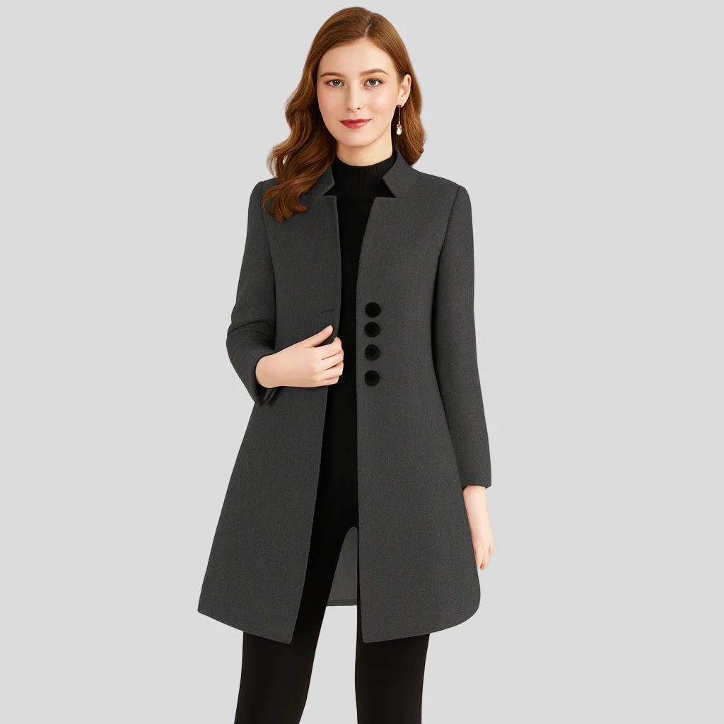 Isla | Eleganter Mantel mit Knopfleiste - Image 12