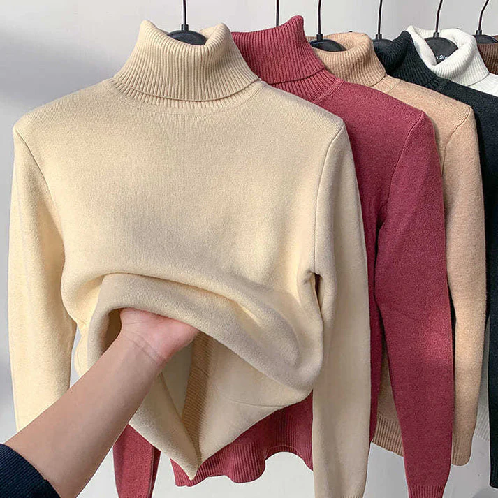 ISOLDE - ENGANLIEGENDER ROLLKRAGENPULLOVER