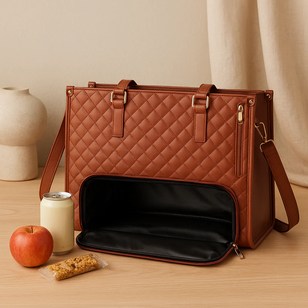 Isolierte 2-in-1-Lunch- und Reisetasche – Auslaufsichere Kühltasche mit Staufach - Image 2
