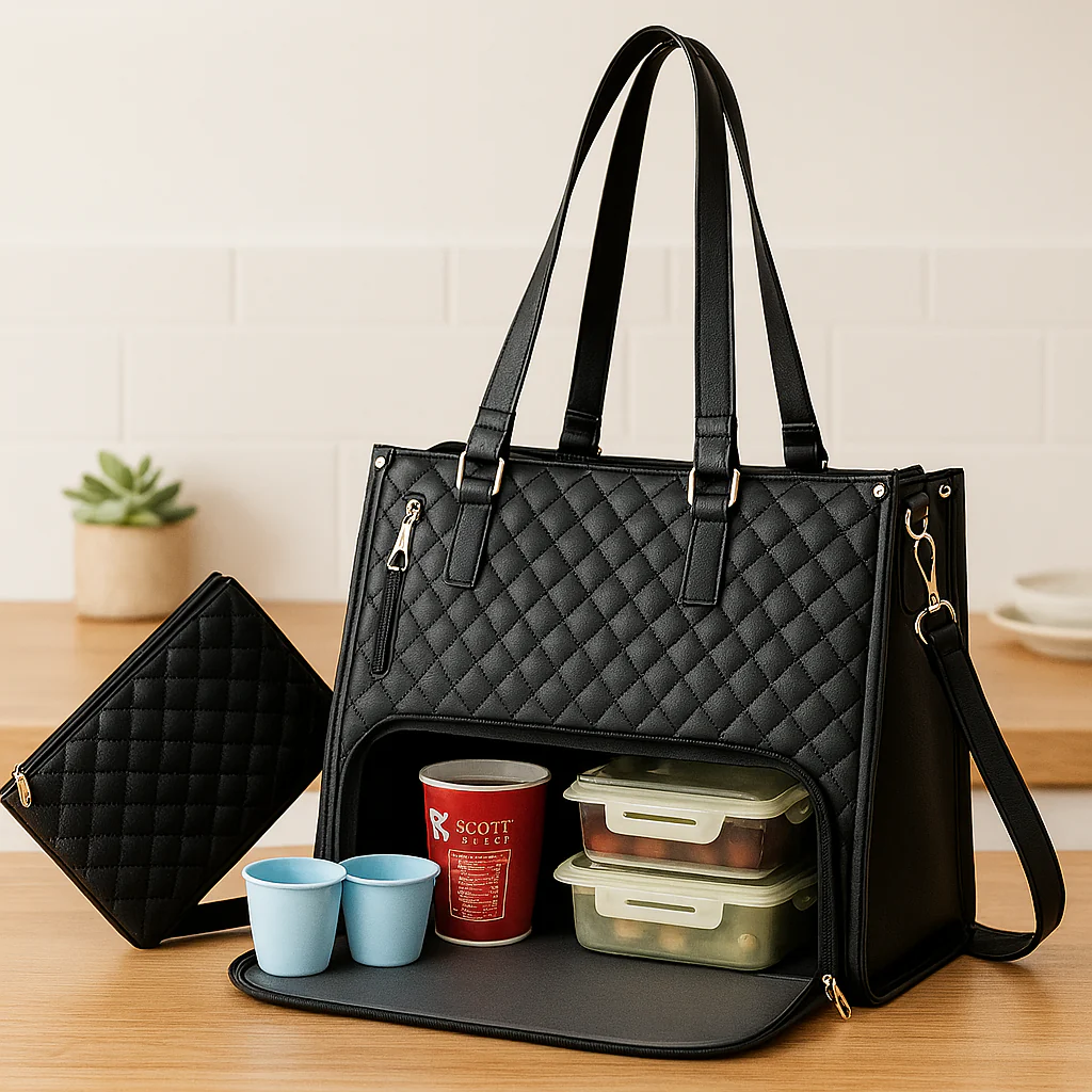 Isolierte 2-in-1-Lunch- und Reisetasche – Auslaufsichere Kühltasche mit Staufach - Image 3