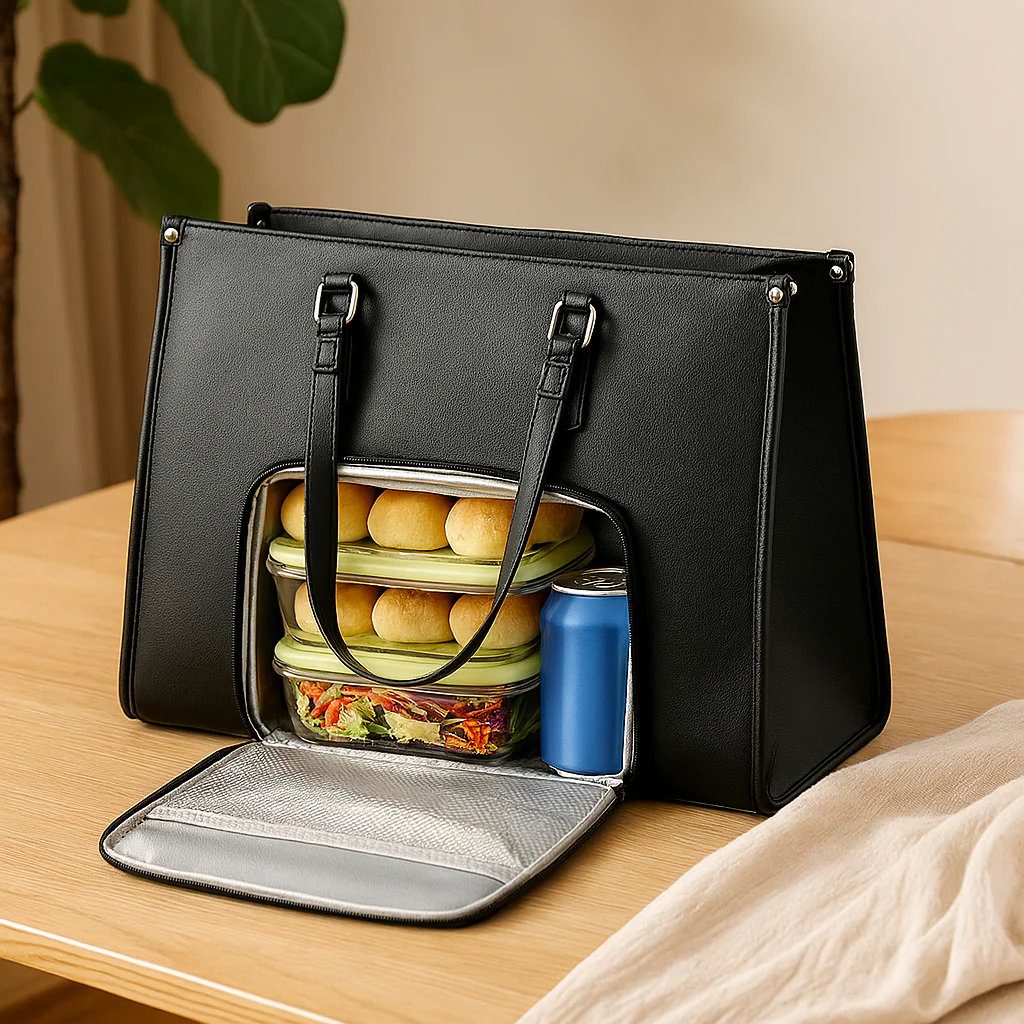 Isolierte 2-in-1-Lunch- und Reisetasche – Auslaufsichere Kühltasche mit Staufach - Image 7