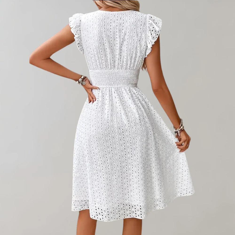 Iyana | Kurzes weißes Kleid Ideal für den Sommer - Image 3