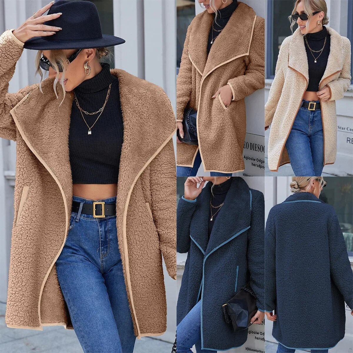 Jacke mit Teddykragen