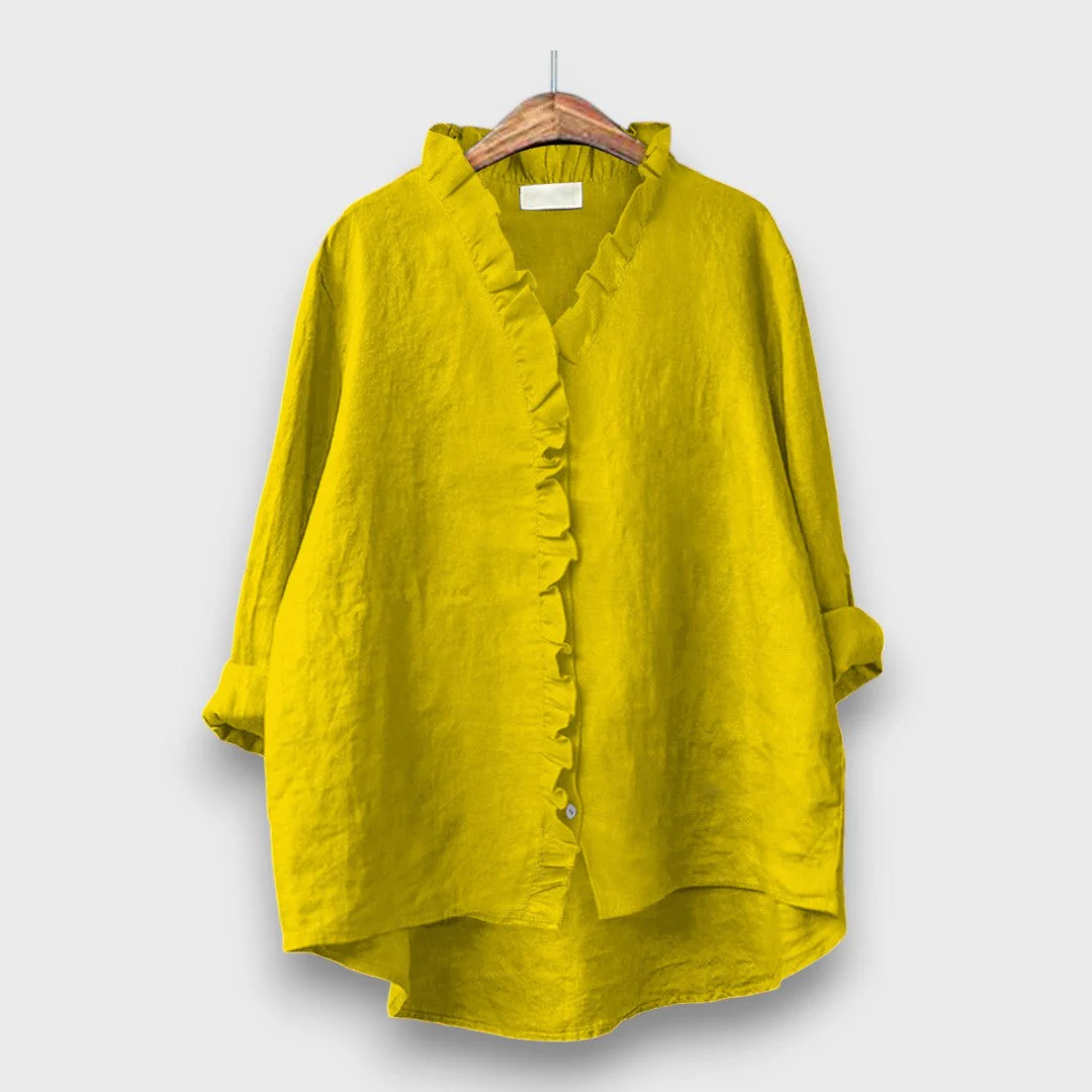Jagina – Lockere Bluse mit Volantkante - Image 2