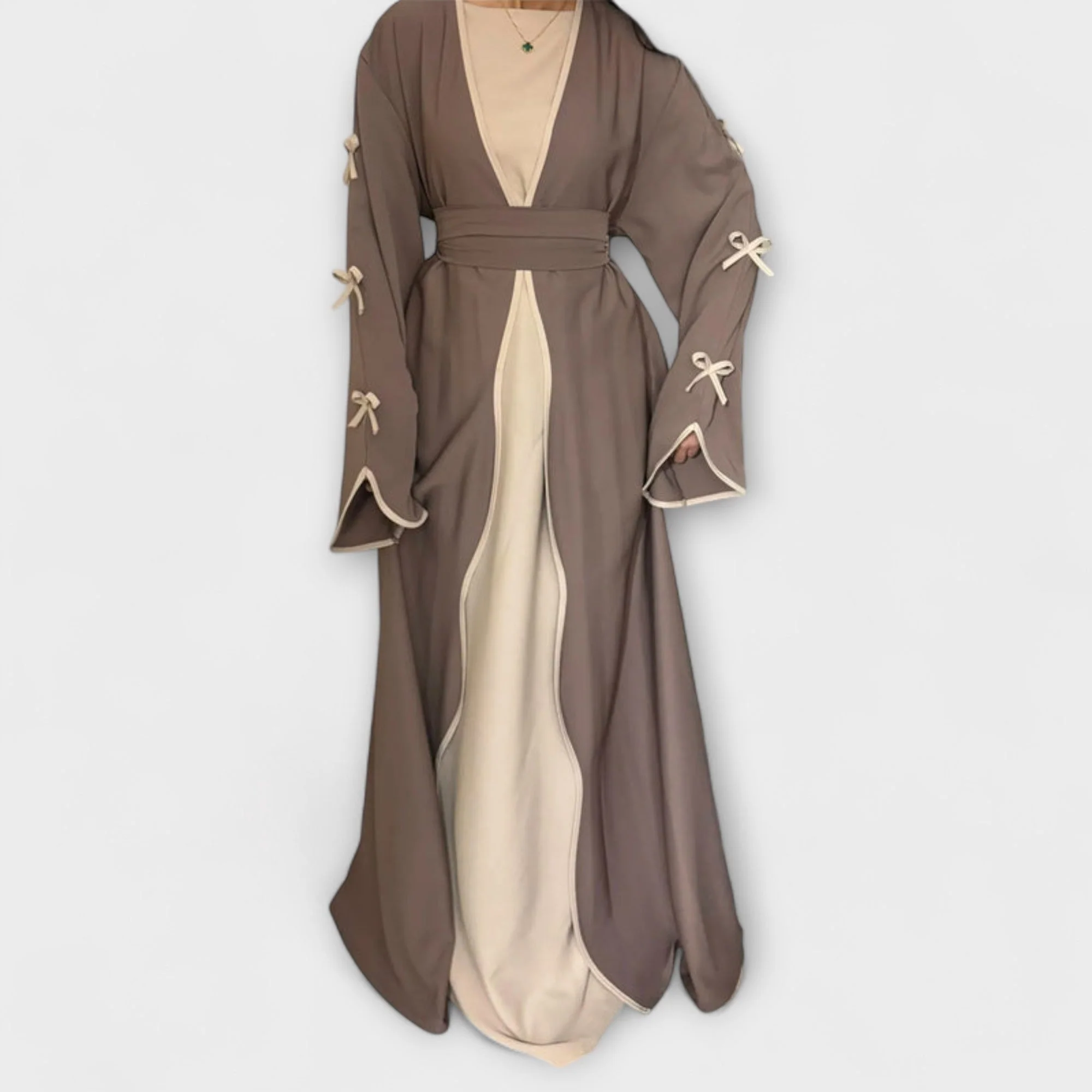 Jasmin - Elegantes Set aus Cardigan und Kleid mit Schleifenakzent - Image 7