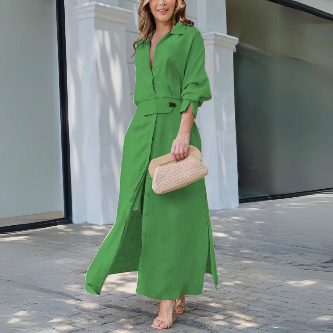 Jeanette™ | Elegantes Maxikleid mit V-Ausschnitt - Image 4