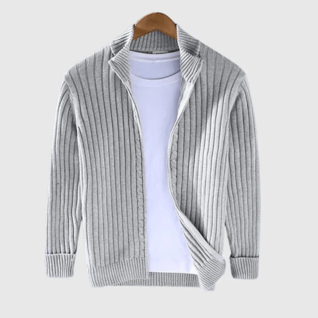 Jericho Gerippte Strickjacke